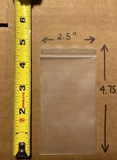 100x  Brand New Heavy Duty Resealable Bags 2.5”x 4.75” Clear Zip 4 Mil Fast Ship