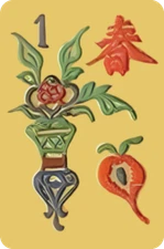 Mah Jongg Jong Mahjong 10 Joker Stickers Flowers - Set #930 ** Free Shipping **