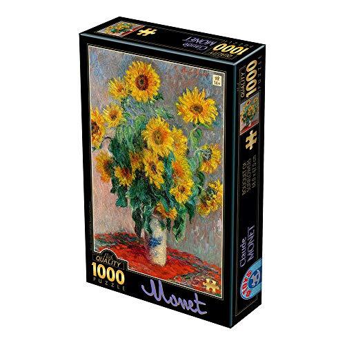 D-Toys Puzzle 75864/CM 08 1000 pezzi Monet Claude Bouquet of Sunflowers (T9Z)