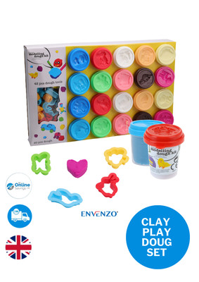 3+ JAHRE KINDER TONTEIG IM TOPF SET SPASS AKTIVITÄT KINDER KUNST & HANDWERK BUNTES SPIEL