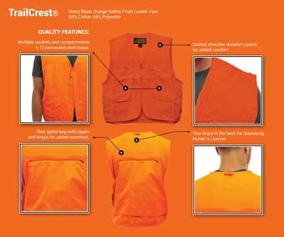 Gilet De Sécurité Ideal Blaze Adulte - Orange - Taille L (42-44) - Made In USA