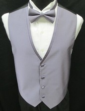Men's Lavender Purple Jean Yves Diamond Tuxedo Vest Tie Fullback Wedding Groom