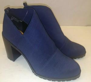 navy high heel ankle boots