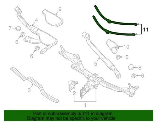 Genuine Mercedes-Benz Wiper Blade 231-820-10-45 - Image 2 of 2