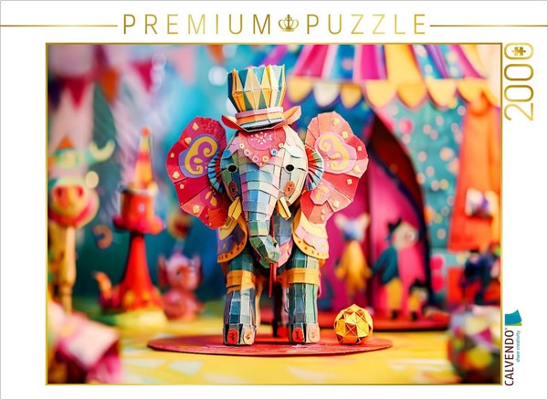 Calvendo Puzzle Soccer Elephant In The Circus | 2000 Pieces, Finished Size 35.4-image