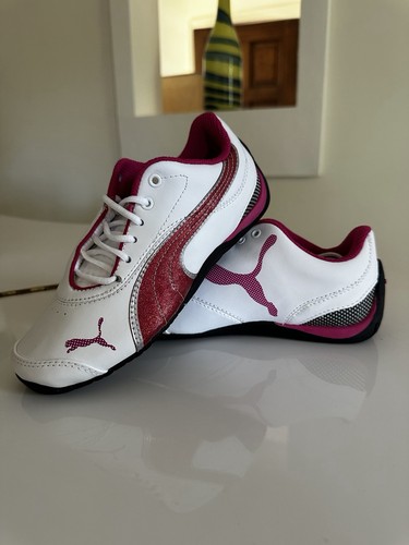 PUMA Drift Glitter Jr Kids Trainers UK 13 EU 32 White Pink / retro style / Y2K