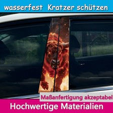 2Pcs Feuer w&uuml;tend Kuh Ochse bestialischen Stammbaum Stier Autot&uuml;r B Aufkleber