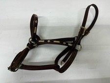 Vintage Leather Western Show Halter With Silv...
