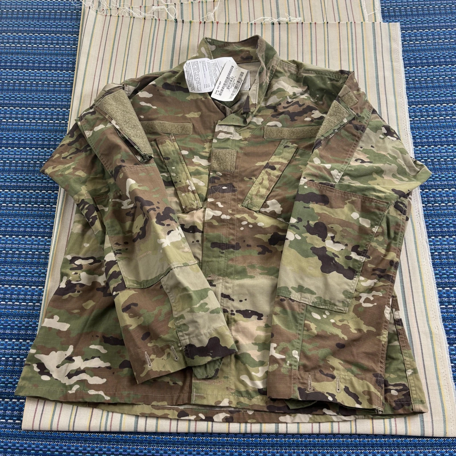 US Military Coat Mens Large Regular Green OCP Camo Army ACU Combat Hunting