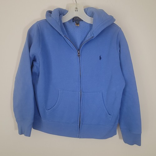 Set Polo Ralph Lauren Sweatshirt Jugend Junge 10/12 M Full Zip blau Kapuze & Jogger - Bild 3 von 11