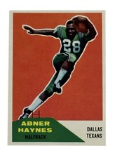 1960 Fleer # 73 Abner Haynes RC Rookie Card Beautiful Condition. rookie card picture