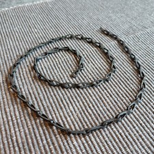 Vintage Brass Picture Mirror Hanging Chain Aged patina  74cm