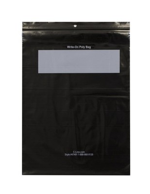 1000/Box 8-1/2'' x 11'' Black Write-On Poly Bags for Classroom, Storage, Shipping 