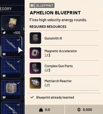ARC Raiders 🚀 ✨ Aphelion Blueprint 🔷 – In-Game Item