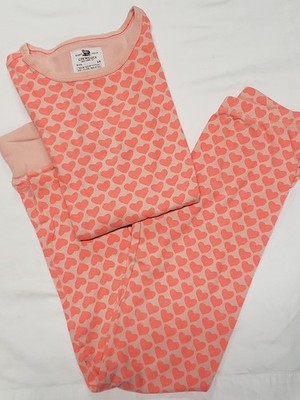 JCrew Crewcuts Girls Sleepwear Set Pajamas PJs Size 14 Hearts Long Sleeve Cotton