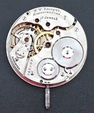 "PRIVATE LABEL" HAMILTON 974 16S 17J Watch Movement (BALANCE RUNS WHEN ROTATED)