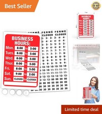 Custom Business Hours Sign for Glass Door - Durable 11.7x7.7 Inch Display
