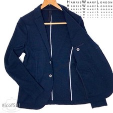 HARRIS WHARF LONDON Knit Jacket 46 Dark Navy - Minimalist Design