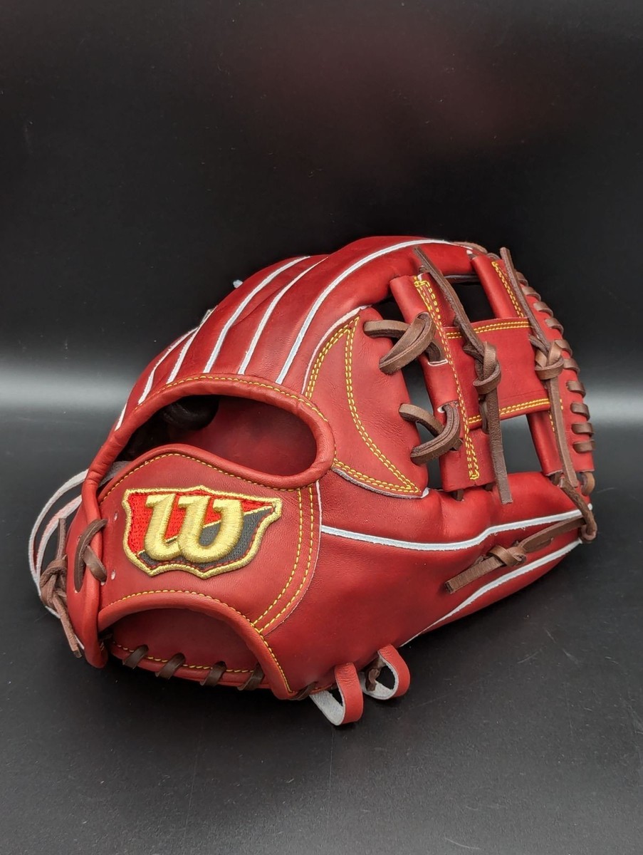 Wilson staff DUAL HWX1723H Baseball glove color Brique leather