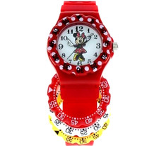 Disney Park Authentic Watch Minnie Mouse Classic Pose Changeable Colorful Dial