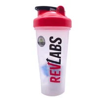 RevLabs 28oz Blender Bottle Shaker Bpa Free Red, Black, Clear