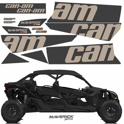 Can-am Maverick XRS Turbo RR 4 plazas UTV Decals Stickers Set Graphics