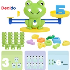 Frog Balance Scale Toy, Number Counting Blocks Games, Montessori Math Games for