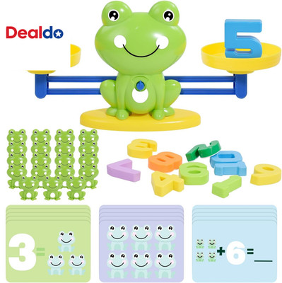 Frog Balance Scale Toy, Number Counting Blocks Games, Montessori Math Games for