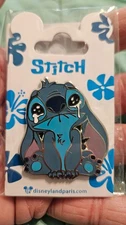 Disneyland Paris Exclusive Stitch Enamel Pin Sad Expression Collectible Disney C