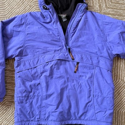 L.L.Bean Women s Medium Hooded Anorak Pullover Jacket Lightweight