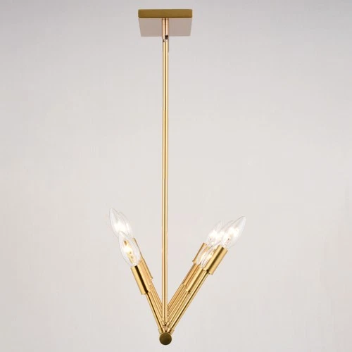 Vaxcel Lighting H0306 Warwick 10 Light 33"W Taper Candle Linear - Brass - Picture 2 of 10