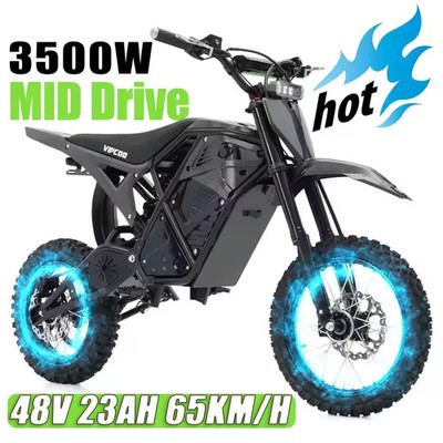 VIPCOO H3 Elektro-Dirtbike 3500W 48V23Ah Akku Offroad Motorrad Ebike 63 km/h NEU