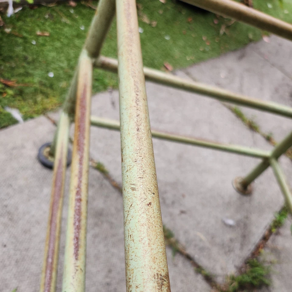 Vintage Gym Equipment Steel and Suede Pommel high Stool Mid 20th Century - Image 2 of 4