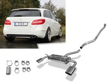  Duplex Raceanlage mit Soundrohr Mercedes B-Klasse W246 B180 B200 B250 oval