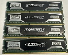16GB Crucial Ballistix Sport 4 x 4GB DDR3-1600MHz Desktop Ram BLS4G3D1609DS1S00