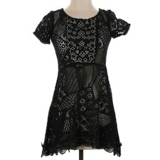 Free People Sheer Goth Patchwork XS Dress