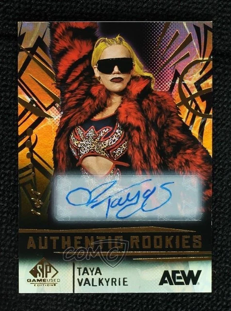 2025 SP Game Used AEW Authentic Rookies Gold Auto 1/1 Taya Valkyrie #85 Auto