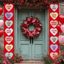 KatchOn, Conversation Hearts Valentines Door Banner - 72x12 Inch | Valentines...