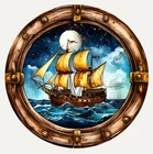 Hayleybug 1 oz Port of Destiny Sailing Ship Silver Round Mintage 15 w/ COA