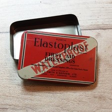 Vintage  Waterproof Elastoplast Tin, 3" x 2"