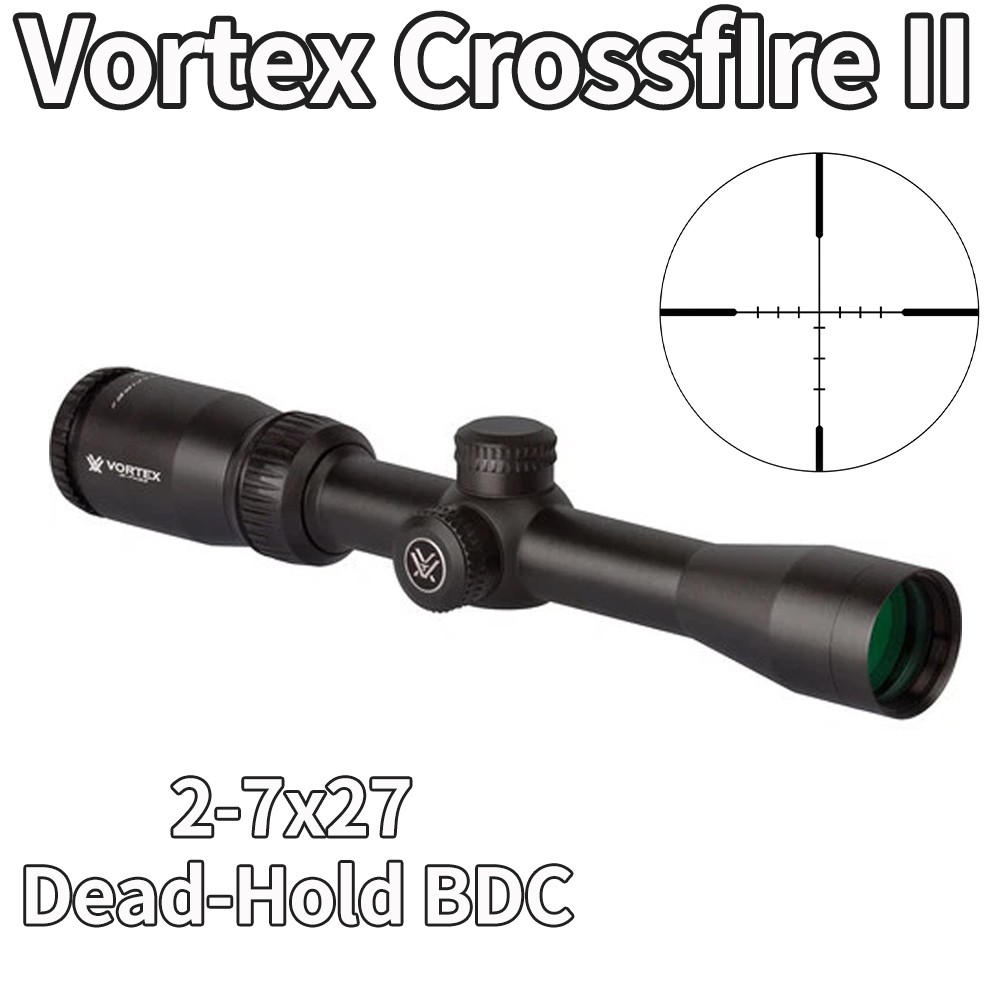 Vortex Crossfire II 2-7x32 Rifle Scope Dead-Hold BDC MOA Reticle