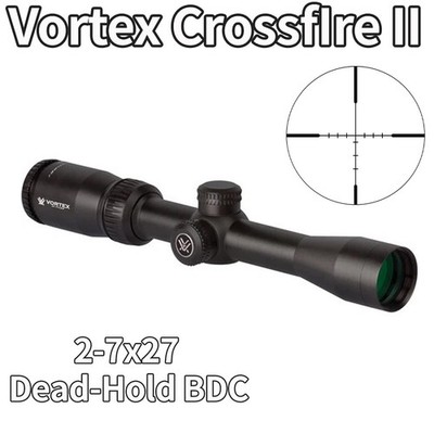 Vortex Crossfire II 2-7x32 Rifle Scope Dead-Hold BDC MOA Reticle
