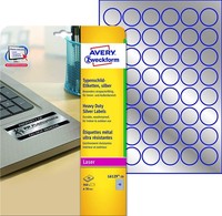 Avery Zweckform Typenschild Etiketten Durchmesser: 30Mm Silber 960 Etiketten