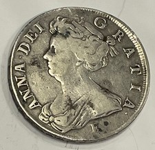1708 E Anne Silver Half Crown Coin - Edinburgh Mint
