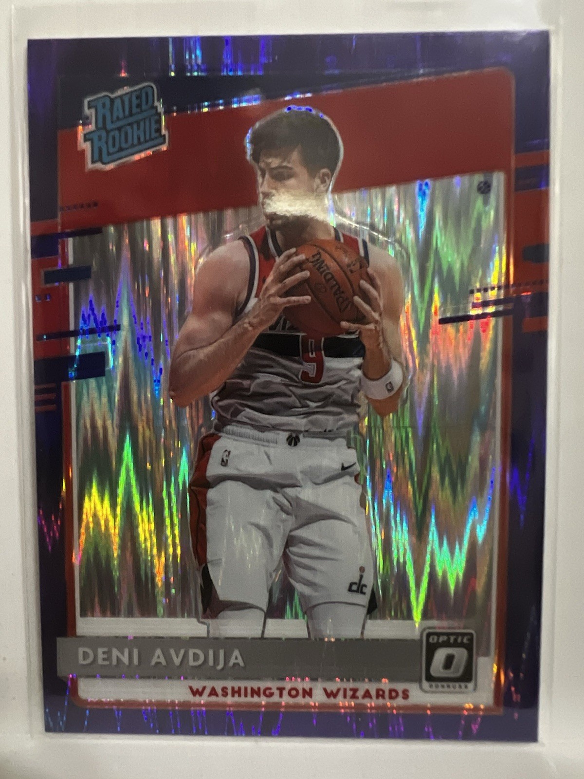 2020-21 Optic Deni Avdija Purple Shock #159 RC Washington Wizards