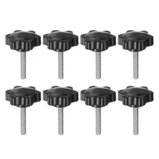 8pcs Star Knobs M6 x 35mm 304 Stainless Steel Stud 38mm 6-Star Head Thumb Screw