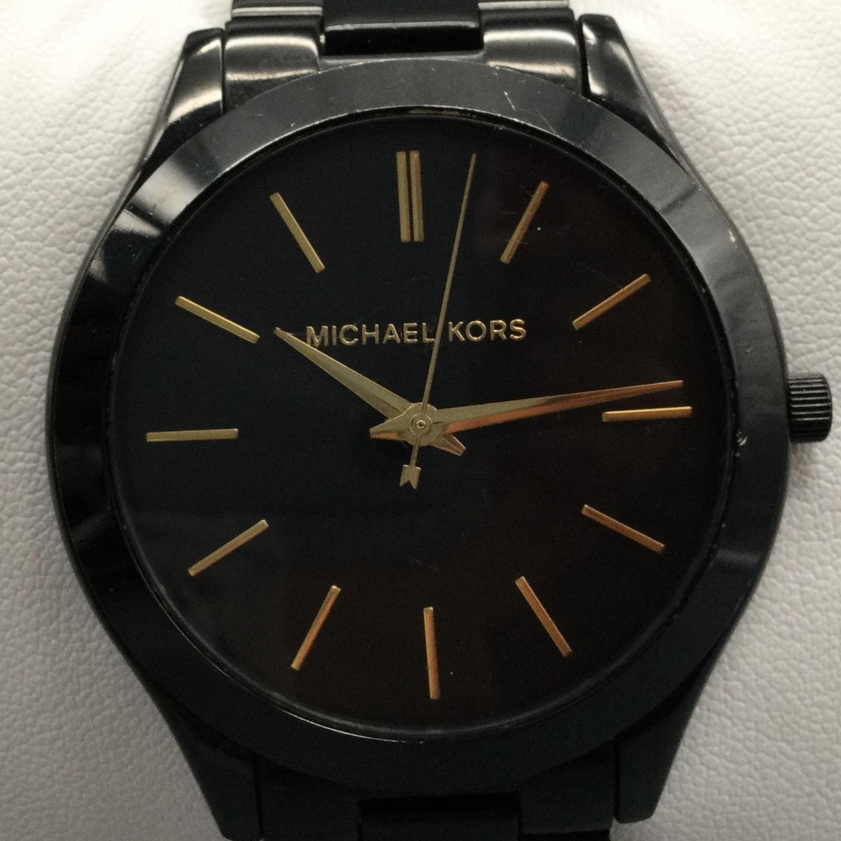 Michael Kors Runway Mens Watch 40mm Black Dial Stainless MK-3221