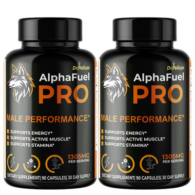Alpha Fuel PRO- Bodybuilding & Men's Health Support- 2 Bottles- 180 Capsules