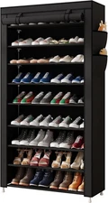 Shoe Rack 10 Layers 9 Shelf Shoes Standing Cabinet Storage Organizer Dustproof