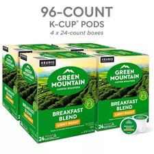 Green Mountain Breakfast Blend Coffee Keurig K-Cup Pods, Light Roast,88/Carton